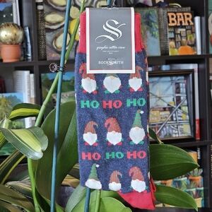 Socksmith "HO HO HOMIES" Graphic Cotton Crew Men's Christmas Socks Sz 10-13 NWT